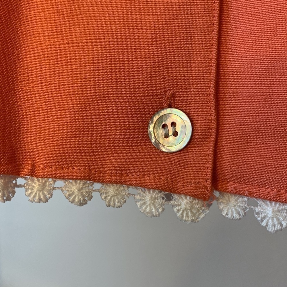 Peach Mini Skirt Vintage Upcycled Emma & James - Picture 2 of 5